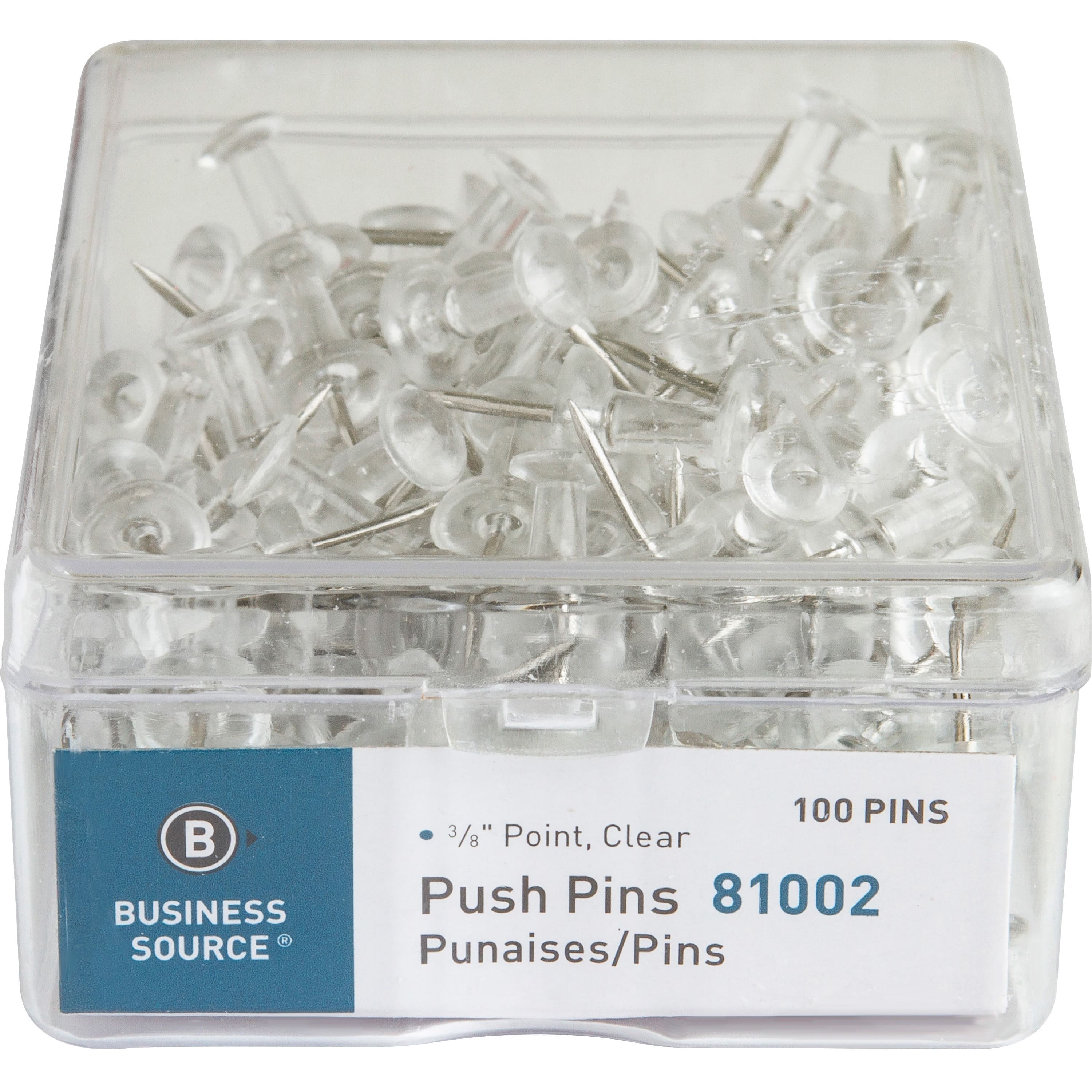 Business Source 1/2" Head Push Pins