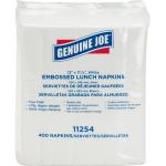 Genuine Joe 1 Ply White Lunch Napkins - 400 napkins (In Stock)