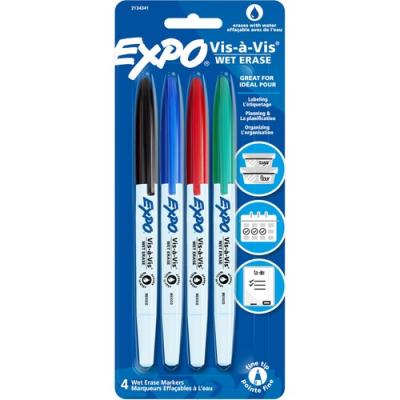 Expo Vis-Ã -Vis Wet-Erase Markers