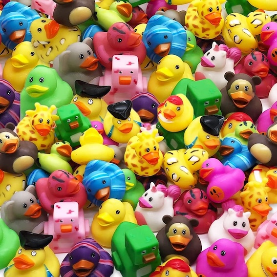 Art Creativity Assorted Rubber Ducks Jeep Ducking (12 Pack) - Rubber Duckies for Kids