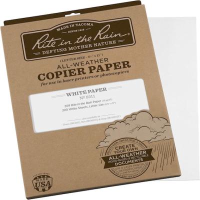 Rite in the Rain Weatherproof Copier Paper, 8.5" x 11", 20# White, 200 Sheet Pack
